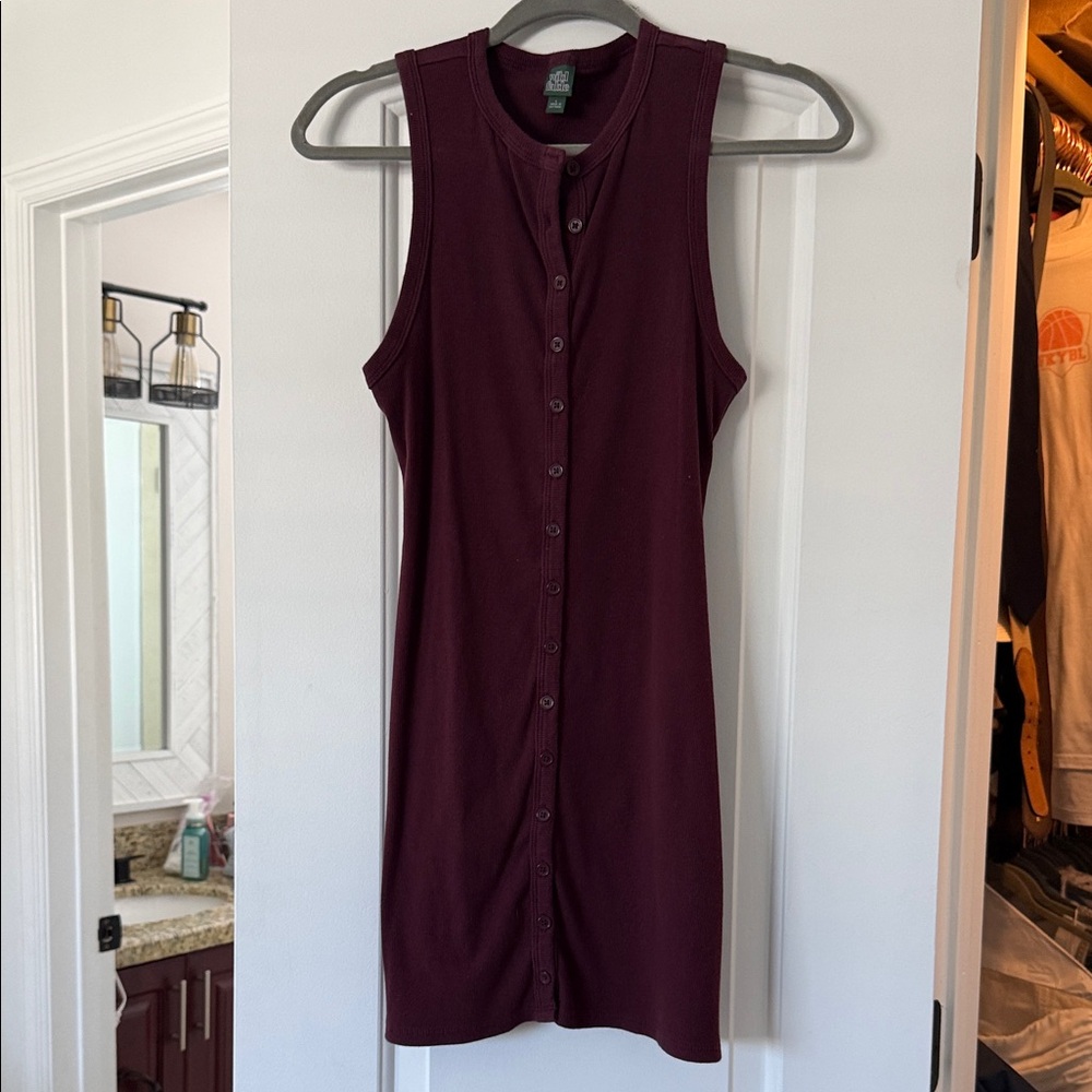 Wild Fable Burgundy Sleeveless Mini Dress